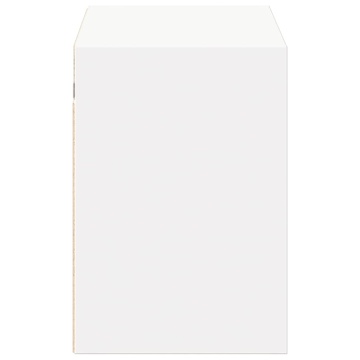 Comodă TV de perete cu lumini LED, alb, 100x31x45 cm - Img 6