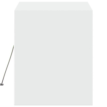 Comodă TV de perete cu lumini LED, alb, 80x31x38 cm - Img 6