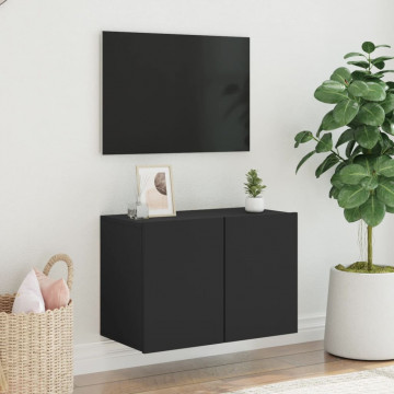 Comodă TV de perete, negru, 60x30x41 cm - Img 3
