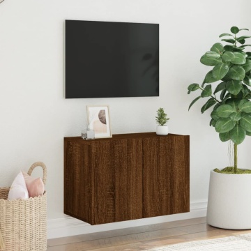 Comodă TV de perete, stejar maro, 60x30x41 cm - Img 3