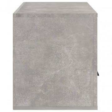 Comodă TV, gri beton, 100x35x40 cm, lemn prelucrat - Img 7