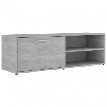 Comodă TV, gri beton, 120x34x37 cm, lemn prelucrat - Img 2
