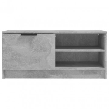 Comodă TV, gri beton, 80x35x36,5 cm, lemn prelucrat - Img 8