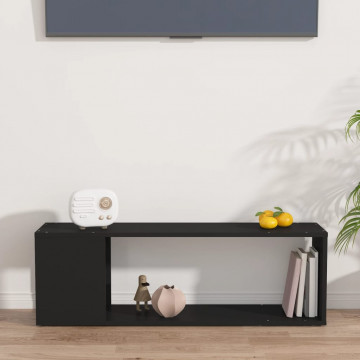 Comodă TV, negru, 100x24x32 cm, PAL - Img 8