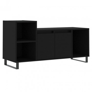 Comodă TV, negru, 100x35x55 cm, lemn prelucrat - Img 2