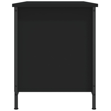 Comodă TV, negru, 100x40x50 cm, lemn prelucrat - Img 6