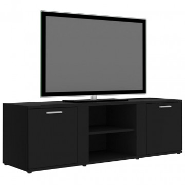 Comodă TV, negru, 120 x 34 x 37 cm, PAL - Img 3
