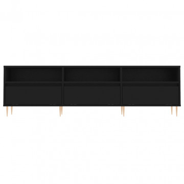 Comodă TV, negru, 150x30x44,5 cm, lemn prelucrat - Img 8