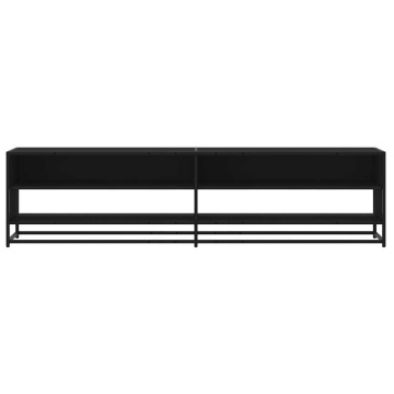 Comodă TV, negru, 180,5x40x46 cm, lemn prelucrat - Img 4