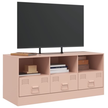 Comodă TV, roz, 99x39x44 cm, oțel - Img 4