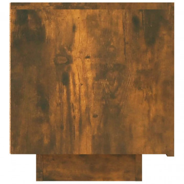 Comodă TV, stejar fumuriu, 100x35x40 cm, lemn prelucrat - Img 8