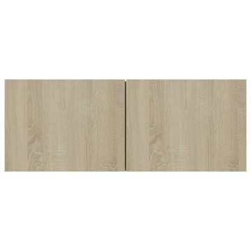 Comodă TV, stejar Sonoma, 80 x 30 x 30 cm, lemn prelucrat - Img 5