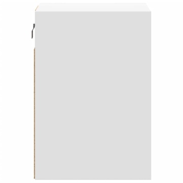 Comode TV de perete cu lumini LED, 2 buc., alb, 41x31x45 cm - Img 6