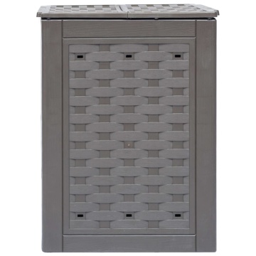 Compostor de grădină, maro, 60x60x83 cm, 300 L plastic ratan - Img 3