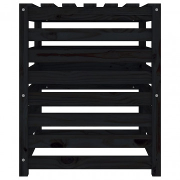 Compostor, negru, 63,5x63,5x77,5 cm, lemn masiv de pin - Img 6
