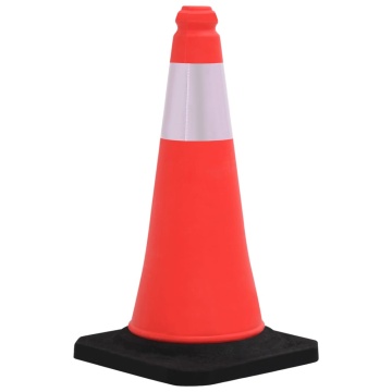 Conuri de trafic reflectorizante cu baze grele, 10 buc., 50 cm - Img 2
