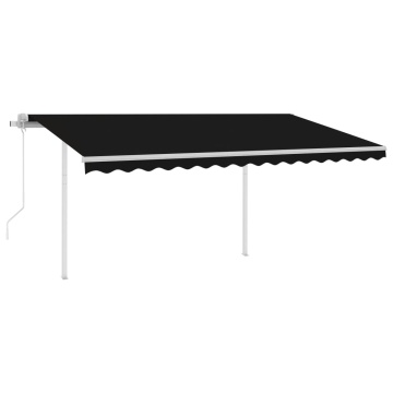Copertină automată cu senzor vânt & LED, antracit, 4x3,5 m - Img 2