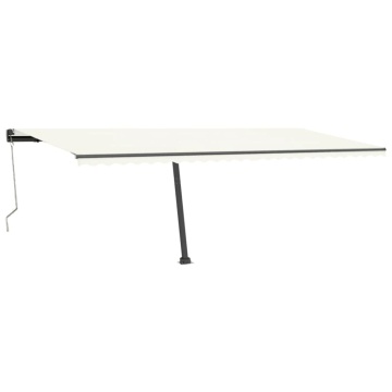 Copertină autonomă retractabilă automat, crem, 600x300 cm - Img 3