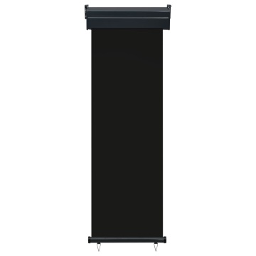 Copertină laterală de balcon, negru, 60 x 250 cm - Img 2