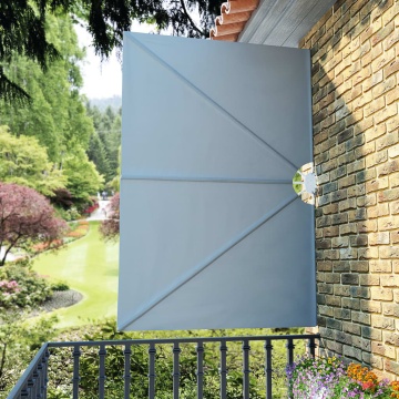 Copertină laterală pliabilă de terasă, gri, 240x160 cm - Img 4