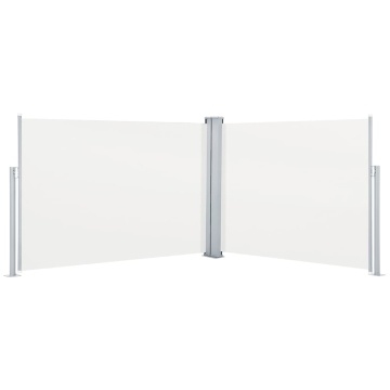 Copertină laterală retractabilă, crem, 120 x 1000 cm - Img 2