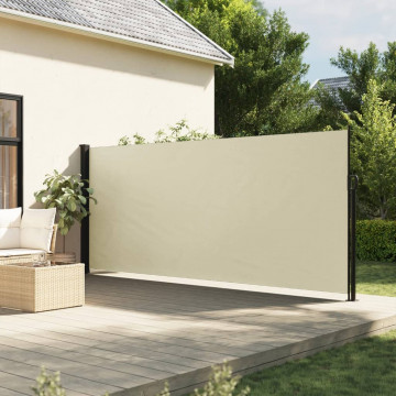 Copertină laterală retractabilă, crem, 160 x 600 cm - Img 1