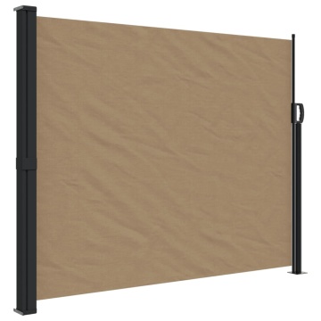 Copertină laterală retractabilă, gri taupe, 160 x 600 cm - Img 2