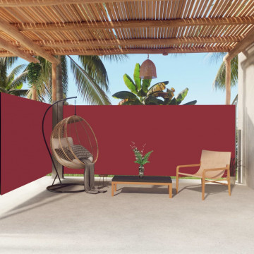 Copertină laterală retractabilă, roșu, 160x600 cm - Img 1