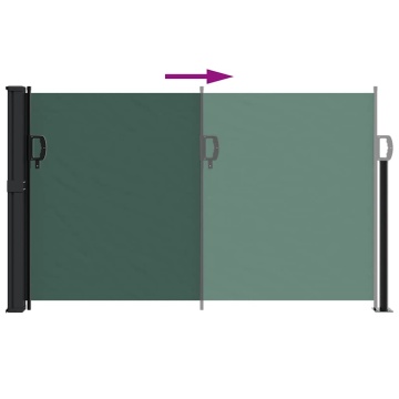 Copertina laterală retractabilă, verde închis, 120x500 cm - Img 8
