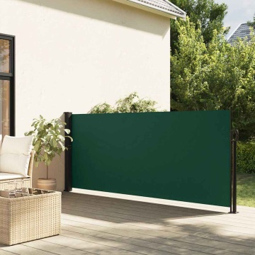 Copertină laterală retractabilă, verde închis, 140x600 cm - Img 1