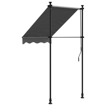 Copertină retractabilă, antracit, 100x150 cm, textil și oțel - Img 8