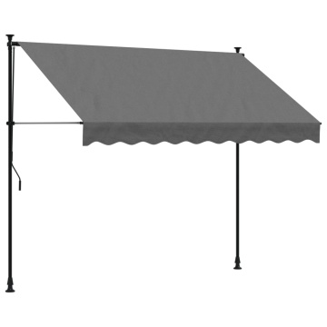 Copertină retractabilă, antracit, 250x150 cm, țesătură și oțel - Img 2