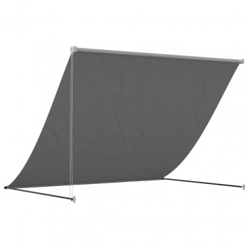 Copertină retractabilă, antracit, 250x150 cm, țesătură și oțel - Img 8