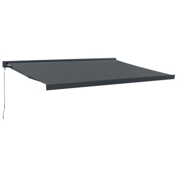 Copertină retractabilă, antracit, 4x3 m, textil și aluminiu - Img 2