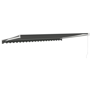 Copertină retractabilă, antracit, 5x3 m, textil și aluminiu - Img 8