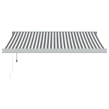 Copertină retractabilă antracit/alb, 3,5x2,5 m, textil/aluminiu - Img 2