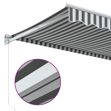 Copertină retractabilă antracit/alb, 3x2,5 m, textil/aluminiu - Img 6