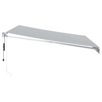 Copertină retractabilă antracit/alb, 4x3 m, textil/aluminiu - Img 4