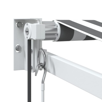 Copertină retractabilă antracit/alb, 4x3 m, textil/aluminiu - Img 5