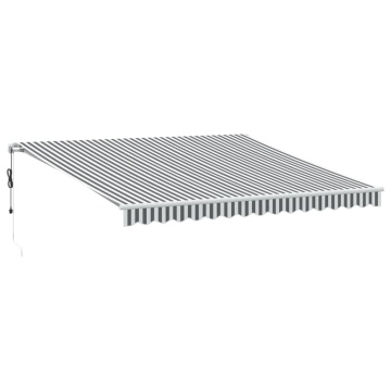 Copertină retractabilă automat, antracit/alb, 400x350 cm - Img 2