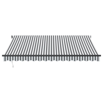 Copertină retractabilă automat cu LED, antracit/alb, 400x300 cm - Img 4