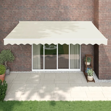 Copertină retractabilă automată, crem, 4x3 m - Img 1