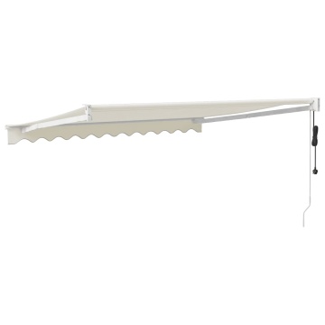 Copertină retractabilă, crem, 3,5x2,5 m, textil și aluminiu - Img 8