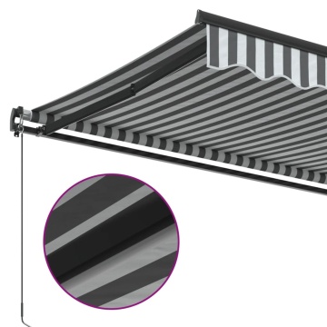 Copertină retractabilă manual, antracit/alb, 400x300 cm - Img 5