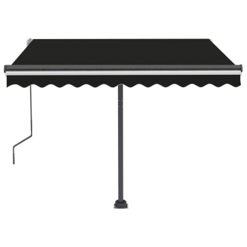 Copertină retractabilă manual cu LED, antracit, 350x250 cm - Img 8