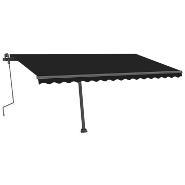 Copertină retractabilă manual cu LED, antracit, 400x300 cm - Img 3