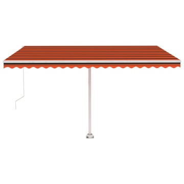 Copertină retractabilă manual cu LED portocaliu&maro 400x300 cm - Img 8