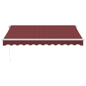 Copertină retractabilă manual cu LED, vișiniu, 300x250 cm - Img 4