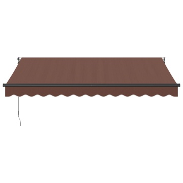 Copertină retractabilă manual, maro, 350x250 cm - Img 3