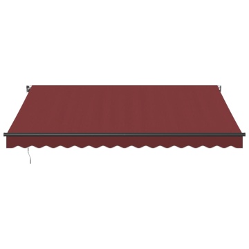 Copertina retractabilă manual, vișiniu, 400x300 cm - Img 3